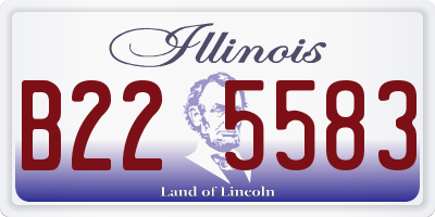 IL license plate B225583
