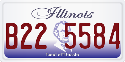 IL license plate B225584