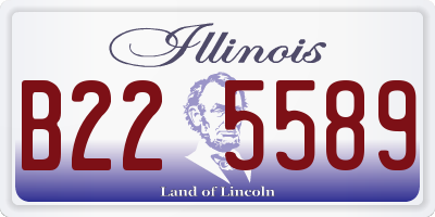 IL license plate B225589