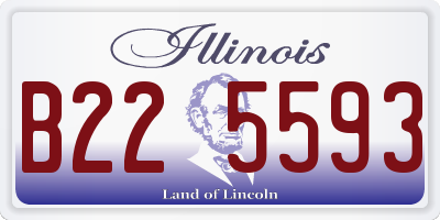 IL license plate B225593