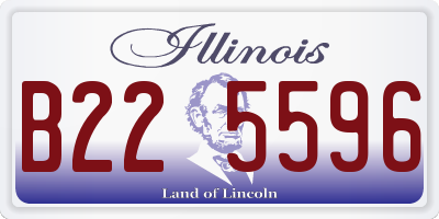 IL license plate B225596