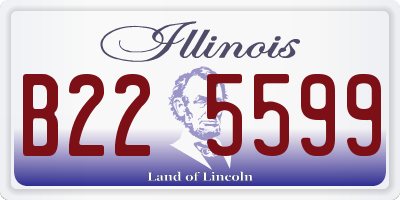 IL license plate B225599