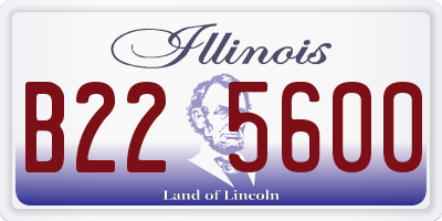 IL license plate B225600