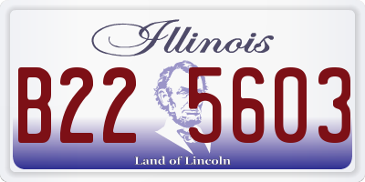 IL license plate B225603