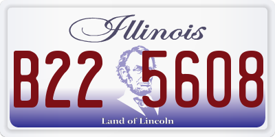 IL license plate B225608