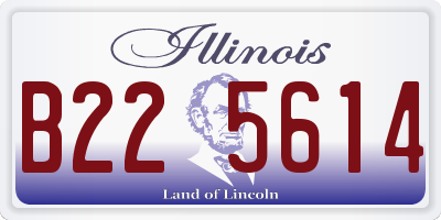 IL license plate B225614