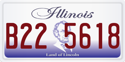 IL license plate B225618