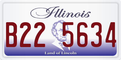 IL license plate B225634