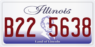 IL license plate B225638