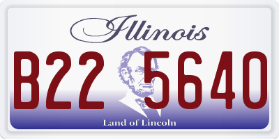 IL license plate B225640
