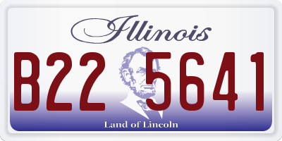IL license plate B225641