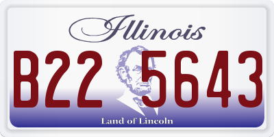 IL license plate B225643