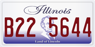 IL license plate B225644
