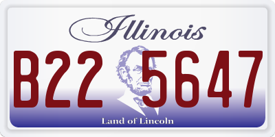 IL license plate B225647