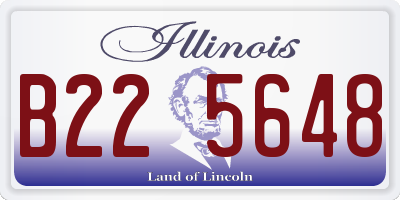 IL license plate B225648