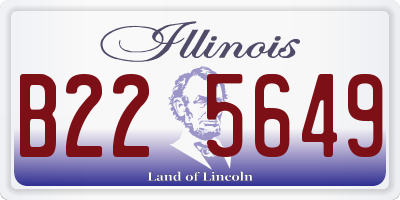 IL license plate B225649