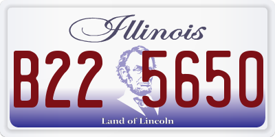IL license plate B225650