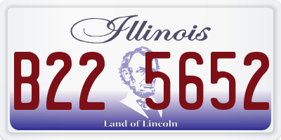 IL license plate B225652