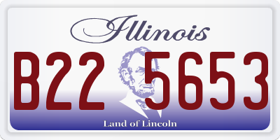 IL license plate B225653