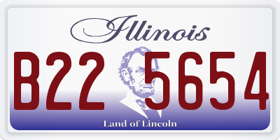 IL license plate B225654