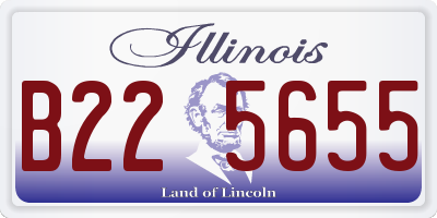 IL license plate B225655