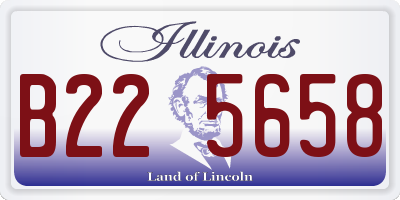 IL license plate B225658