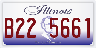 IL license plate B225661