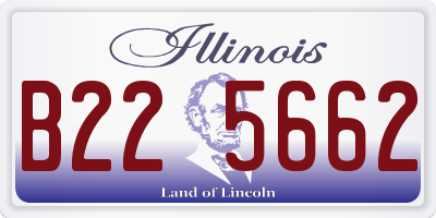 IL license plate B225662