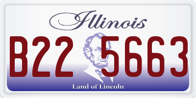 IL license plate B225663