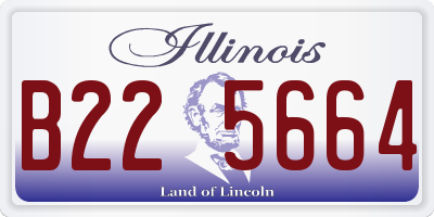 IL license plate B225664