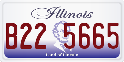 IL license plate B225665