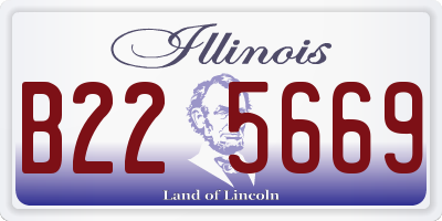 IL license plate B225669