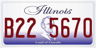 IL license plate B225670