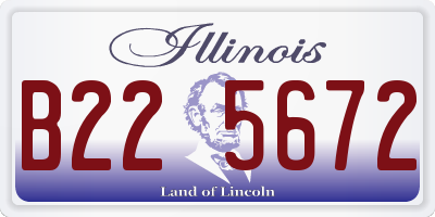 IL license plate B225672
