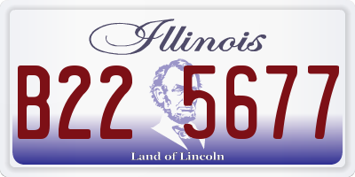 IL license plate B225677