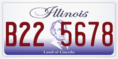 IL license plate B225678