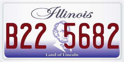 IL license plate B225682