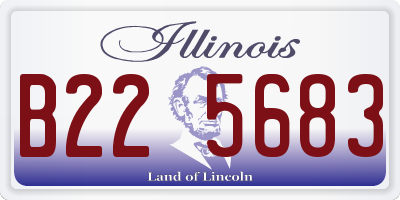 IL license plate B225683