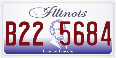 IL license plate B225684