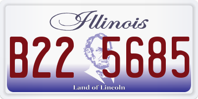 IL license plate B225685