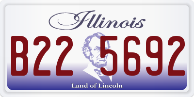 IL license plate B225692