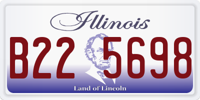 IL license plate B225698