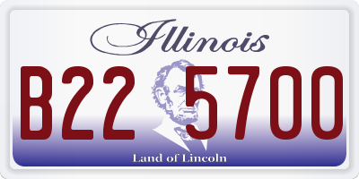 IL license plate B225700