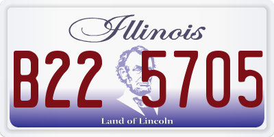 IL license plate B225705