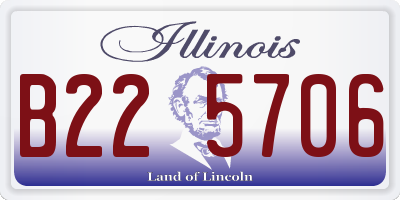 IL license plate B225706