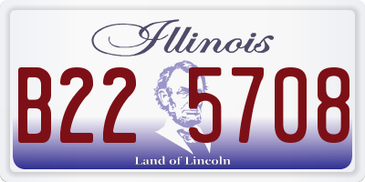 IL license plate B225708
