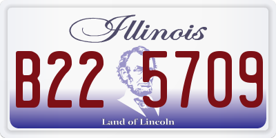 IL license plate B225709