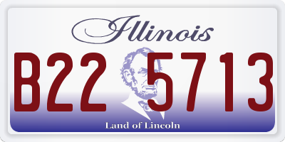IL license plate B225713