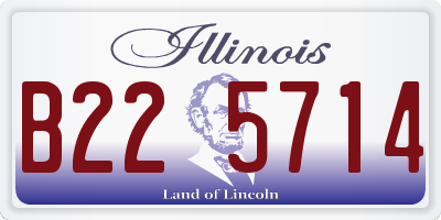IL license plate B225714