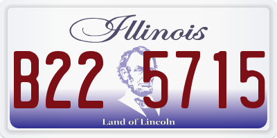 IL license plate B225715